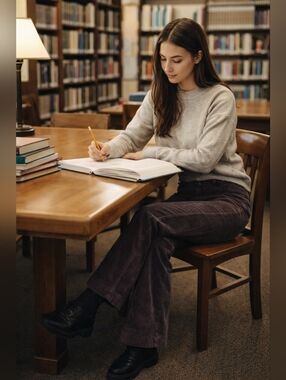 High-Rise Wide Leg Corduroy Pants in Dark Brown